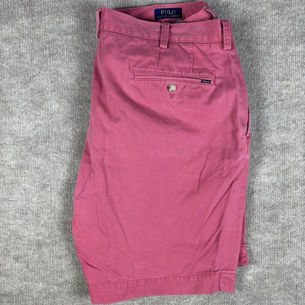 Polo Ralph Lauren Classic Fit Shorts Mens 38 Pink Chino Cotton Casual Preppy 9"